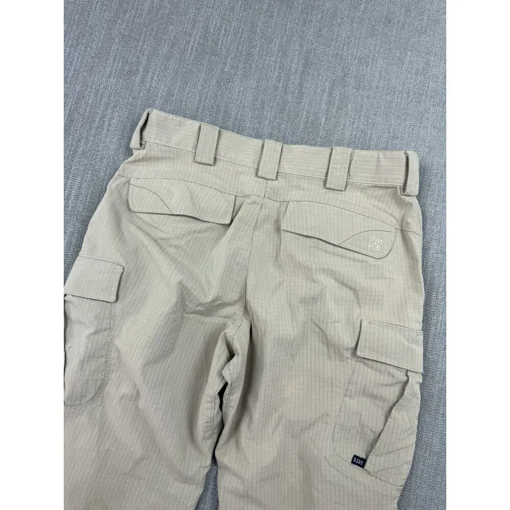 5.11 Tactical Men’s Cargo Pants 32x34 Khaki Ripstop Utility Hiking Work